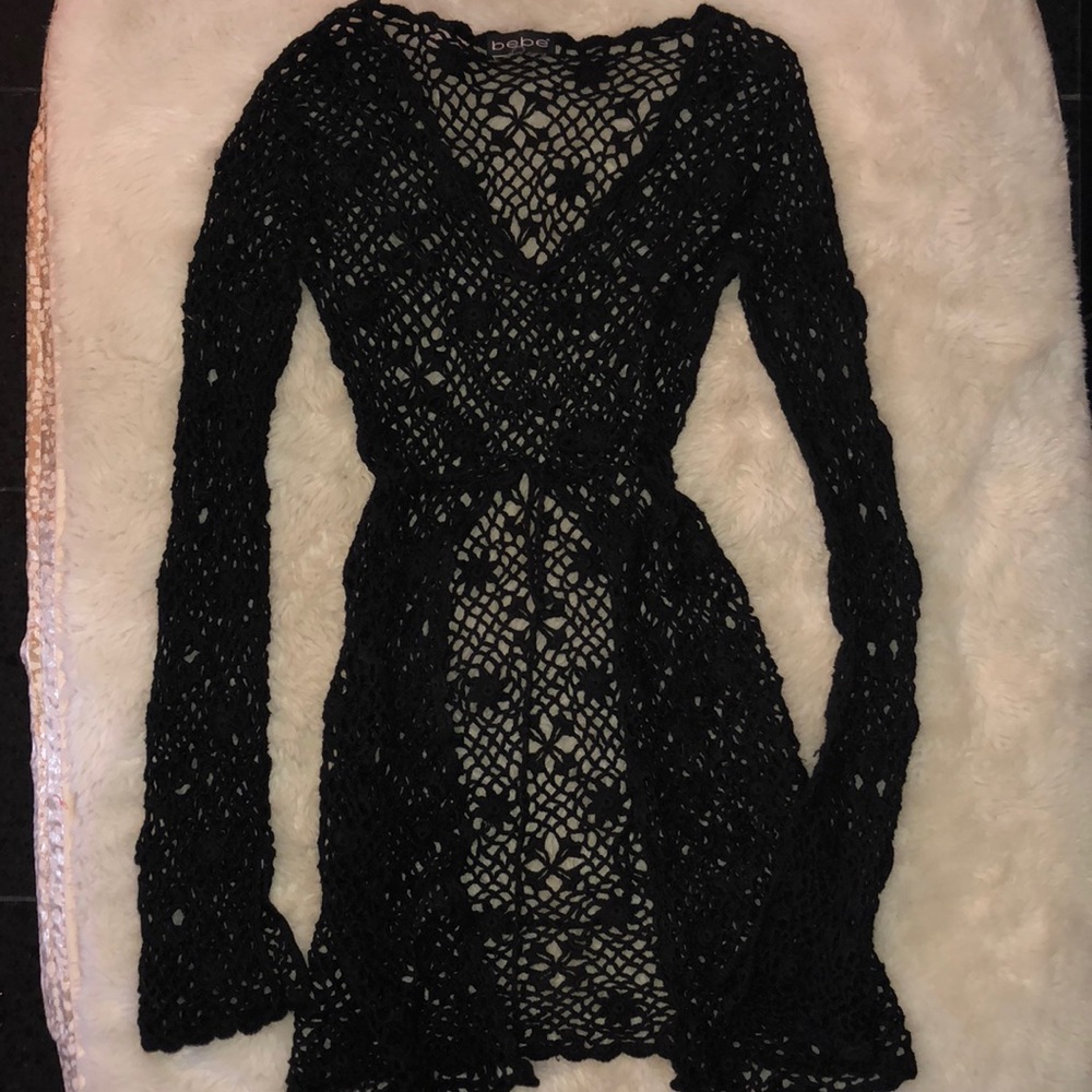 Stunner! Crocheted black Top